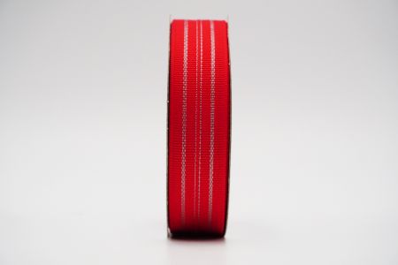 Multiple Striped Metallic Ribbon_K1741-271-1_red